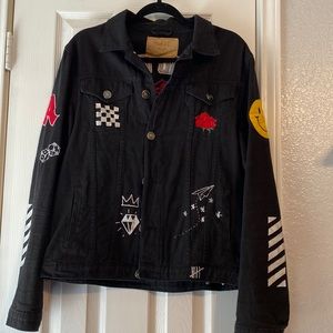 Black denim jacket